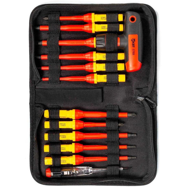 Отвертка диэлектрическая КВТ со сменными битами НИО-4412-Т ПРОФИ