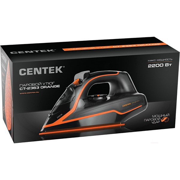 Утюг Centek CT-2363 (черный/оранжевый)