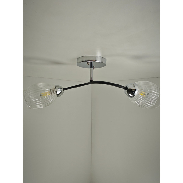 Потолочный светильник Mirastyle BL-7625/2 CR+BK