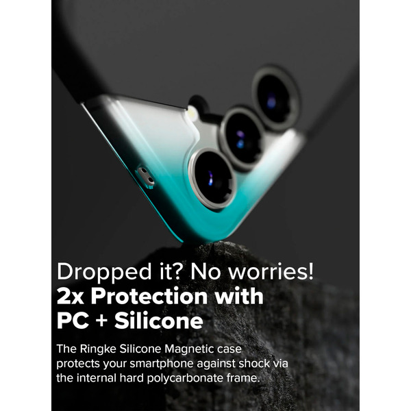 Чехол Ringke SILICONE MAGNETIC для Galaxy S25 Plus BLACK