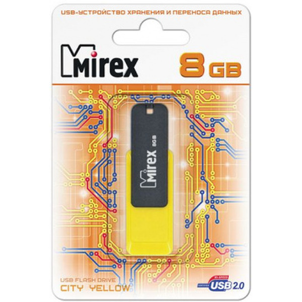 USB Flash MIREX City Yellow 8GB (13600-FMUCYL08)