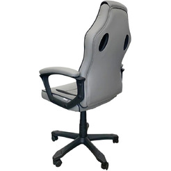 Кресло офисное SITUP Luna chrome (экокожа Grey / сетка Black)