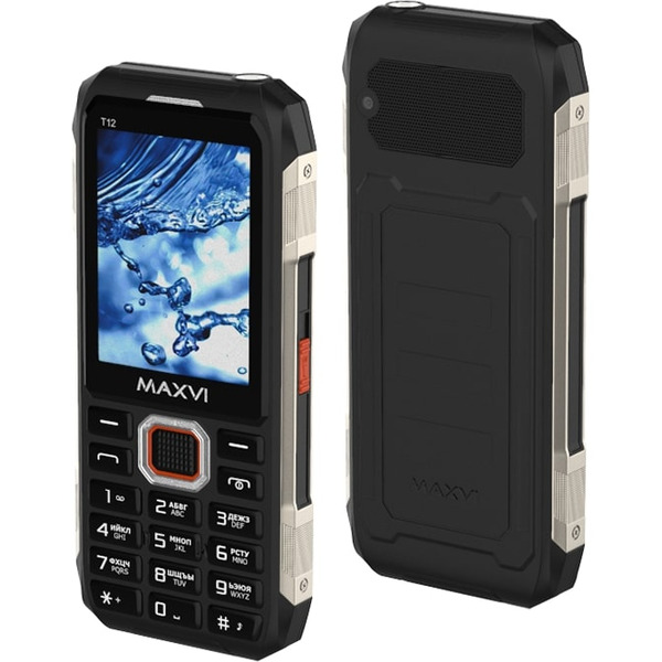 Мобильный телефон Maxvi T12 +ЗУ WC-111 (черный)