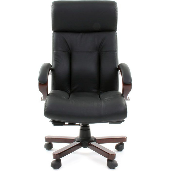 Кресло офисное Chairman 421 (черная кожа)
