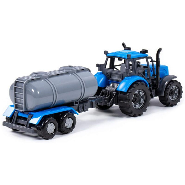 Трактор Полесье Прогресс с прицепом-цистерной инерционный 91550