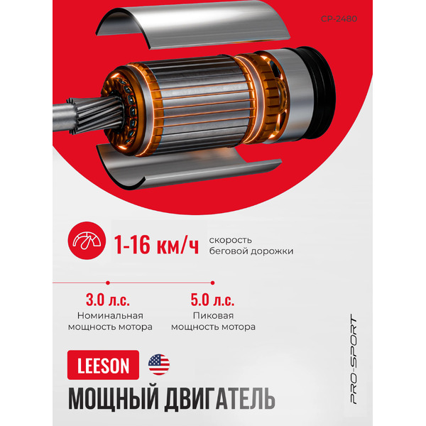 Электрическая беговая дорожка PRO-Sport CP-2480