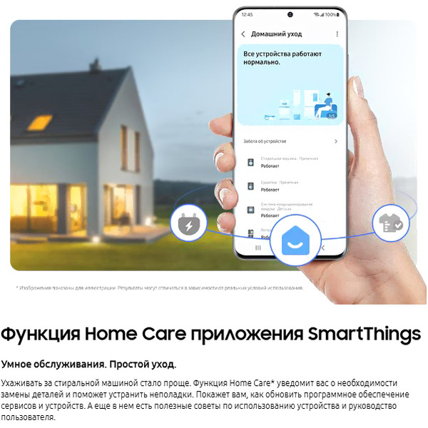 Стирально-сушильная машина Samsung WD11DG6B85BELP