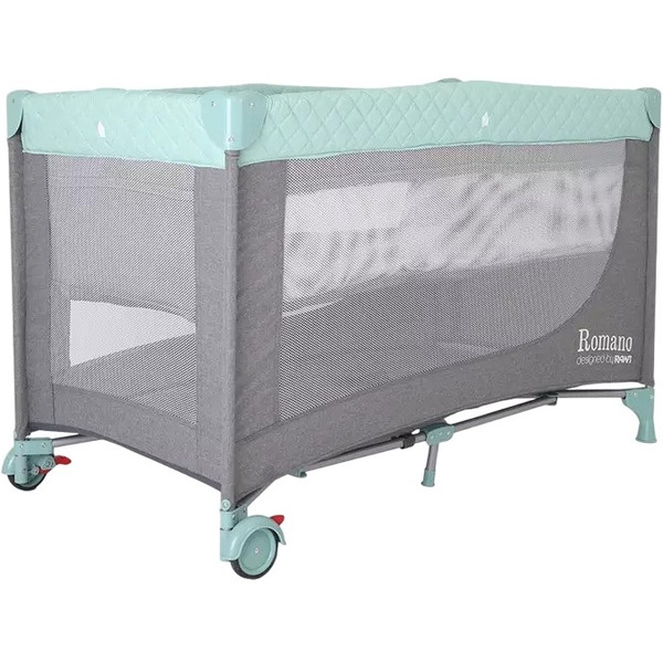 Кровать-манеж Rant Romano RP100 (grey/green)