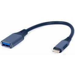Кабель Cablexpert A-USB3C-OTGAF-01 USB Type-A - USB Type-C (0.15 м, фиолетовый)