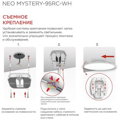 Светильник светодиодный IN HOME MYSTERY-95RC-WH (4690612060910)