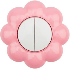 Выключатель двухклавишный KRANZ HAPPY Цветок KR-78-0624