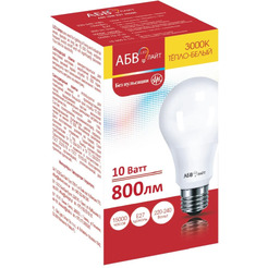 Лампа светодиодная АБВ LED лайт Standart A60 10W E27 3000К