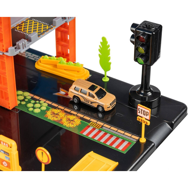 Паркинг игрушечный Labalu P9588A-1 / 5-уровневый с дорогой и автомобилями (голубой)