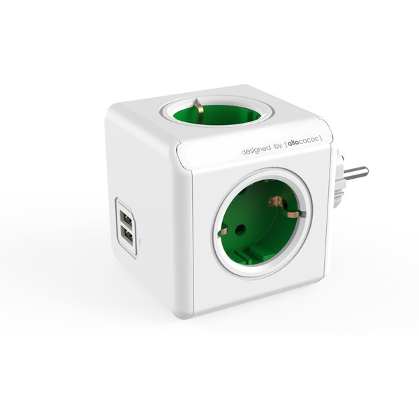 Разветвитель ALLOCACOC PowerCube Original 1202GN/DEOUPC (зеленый)
