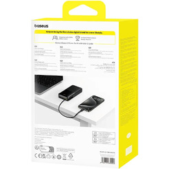 Внешний аккумулятор Baseus Bipow 2 Digital Display Power Bank With Built-in USB-C Cable 20000mah 20W (черный)