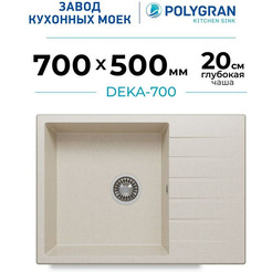 Кухонная мойка Polygran Deka 700 (кремовый)