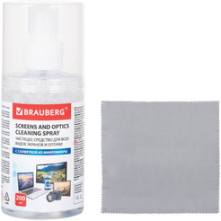 Чистящий набор для экранов всех типов и оптики BRAUBERG 513560