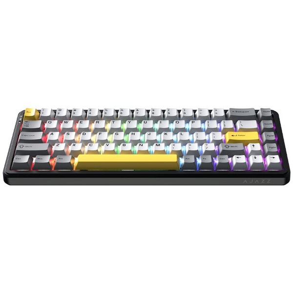 Компьютерная клавиатура AJAZZ AK680 MAX (черно-серо-желтые клавиши)