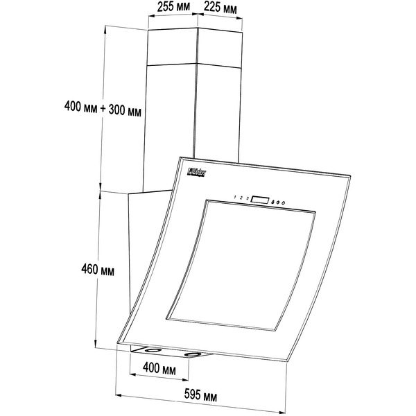 Вытяжка BACKER AH60E-THSL180 Black Glass