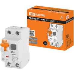 Дифференциальный автомат TDM АВДТ 63 2Р(1Р+N) B16 10мА 6кА тип А SQ0202-0009