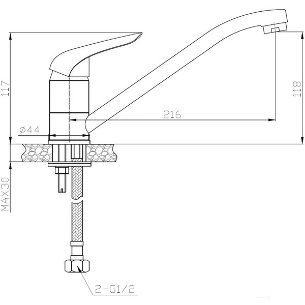 Смеситель AV Engineering AVKOR4-A138-212