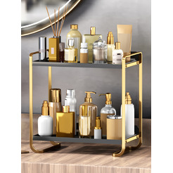 Органайзер для косметики настольный Happy Home HH-034B (черный/золотой)