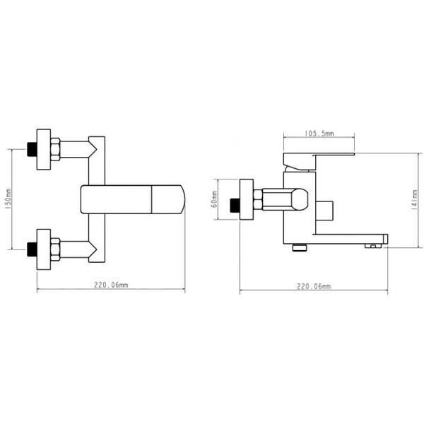 Смеситель для ванны ECONOCE EC0214BL