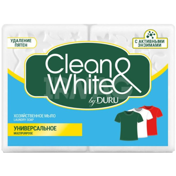 Мыло хозяйственное DURU Clean&White 120г