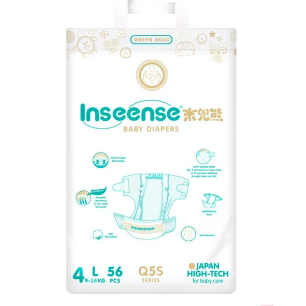 Подгузники Inseense Q5S L 9-14 кг Ins72768 (56 шт)