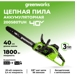Аккумуляторная пила Greenworks GD40CS18 2005807UH