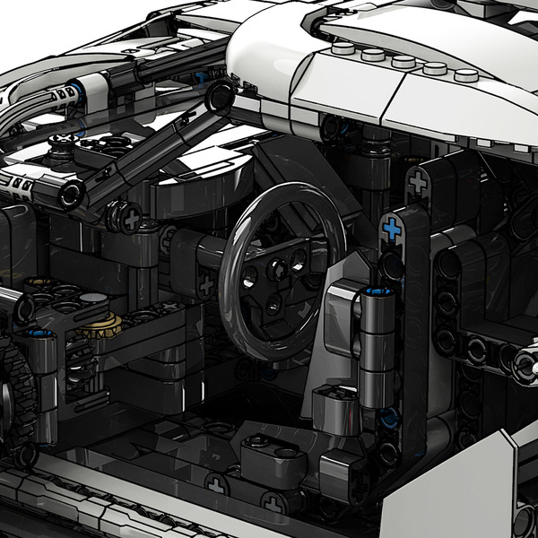 Игрушка конструктор MOYU Koenigsegg Jesko MY88023 (с пультом дистанционного управления и набором электродвигателей)