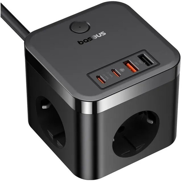 Сетевое зарядное Baseus PowerCombo Cube Power Strip 3AC+2U+2C 30W E00066400117-00