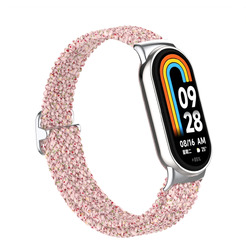Ремешок Bingo Braided для Xiaomi Mi Band 8 (розовый в крапинку)