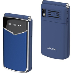Кнопочный телефон Maxvi E11ds (синий/серебристый)