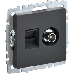 Розетка телевизионная IEK Brite РТВ/РК12-БрГ