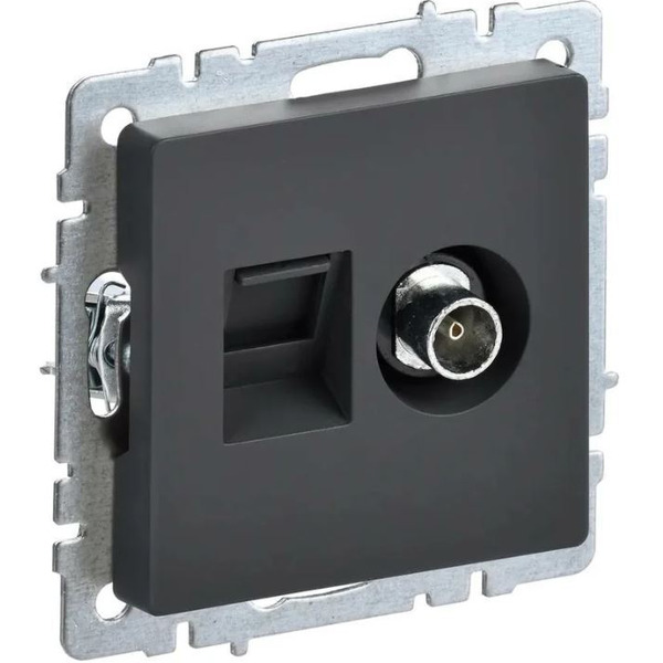 Розетка телевизионная IEK Brite РТВ/РК12-БрГ