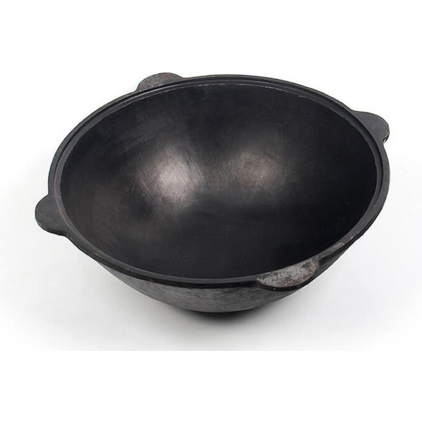 Казан CHUGUN INVEST LLC Узбекский с алюминиевой крышкой и подвесной ручкой (12 л, круглое дно)