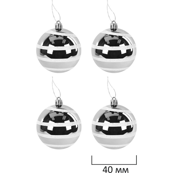 Шары елочные ЗОЛОТАЯ СКАЗКА Новогодний Блеск 592594 (серебристый)