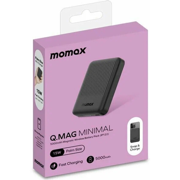 Внешний аккумулятор Momax IP122 Q.Mag Minimal 5000mAh (черный)