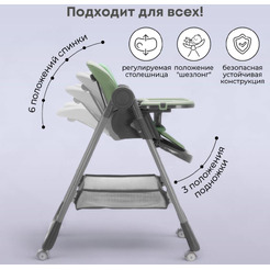 Стульчик для кормления Bubago Albert BG 138-3 (Оливковый)