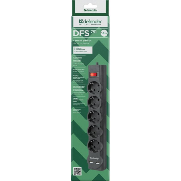 Сетевой фильтр DEFENDER DFS 751