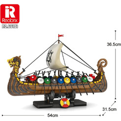 Конструктор REOBRIX Скандинавский драккар 66101