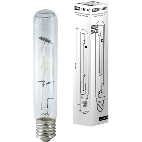 Металлогалогенная лампа TDM ДРИ 250 2700 К Е40 SQ0325-0015