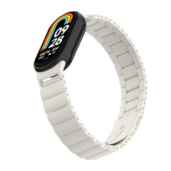 Ремешок Bingo Stainless Strips для XIAOMI Mi Band 8 (слоновая кость)