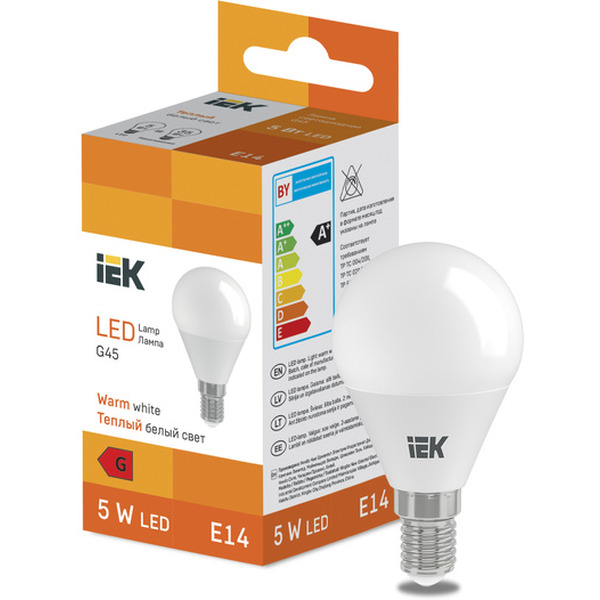 Лампочка IEK LED Globe G45 400lm 3000K E14