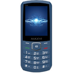 Мобильный телефон Maxvi P33 + ЗУ WC-112 (синий)