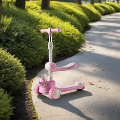 Самокат детский Ricos Wave JSCW108 (белый/розовый)