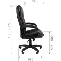 Офисное кресло CHAIRMAN 600LT 600LT (черный/экопремиум, серый)