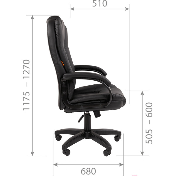 Офисное кресло CHAIRMAN 600LT 600LT (черный/экопремиум, серый)