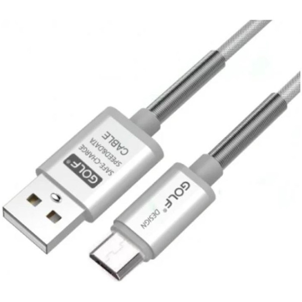Кабель GOLF GC-40 Micro USB (1 м, серебристый)